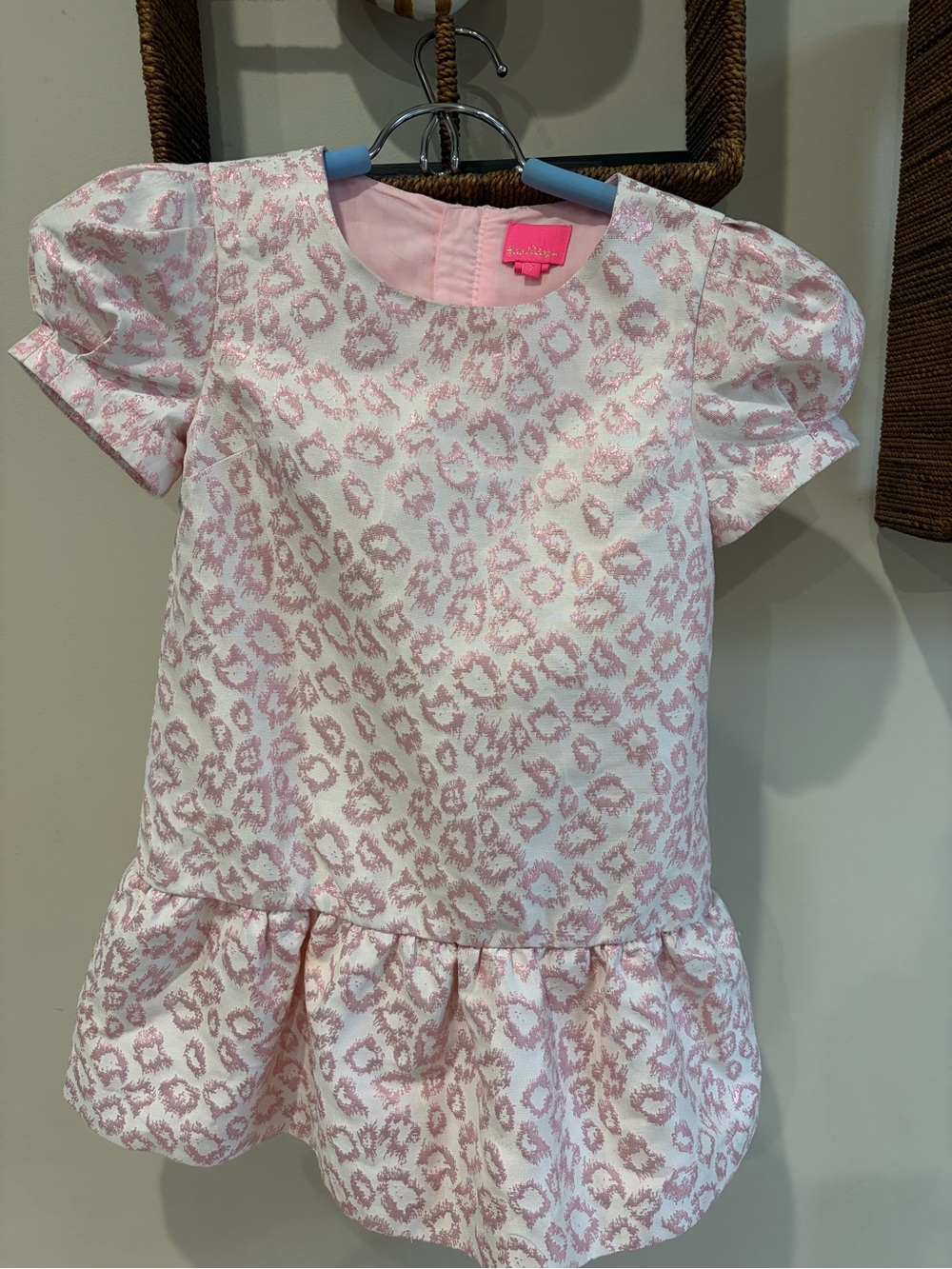 Lilly Pulitzer Girls Pink Leopard Print Dress